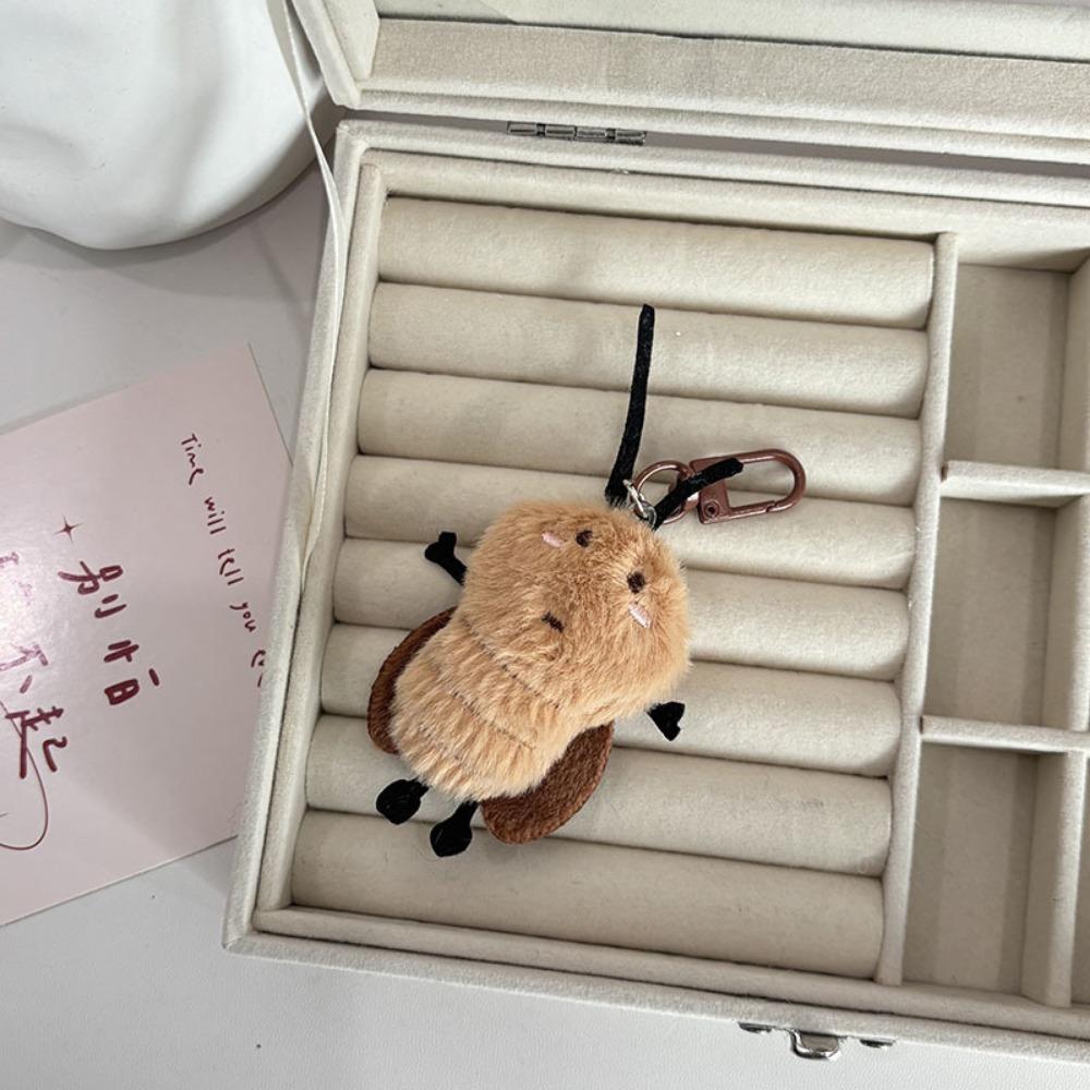 Stuffed Animal Backpack Pendant Cockroach Doll Keyring Creative Key Chain  Fun Gift Accessories