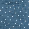 Couverture gaze de coton bebe 75 x 75 cm bleu