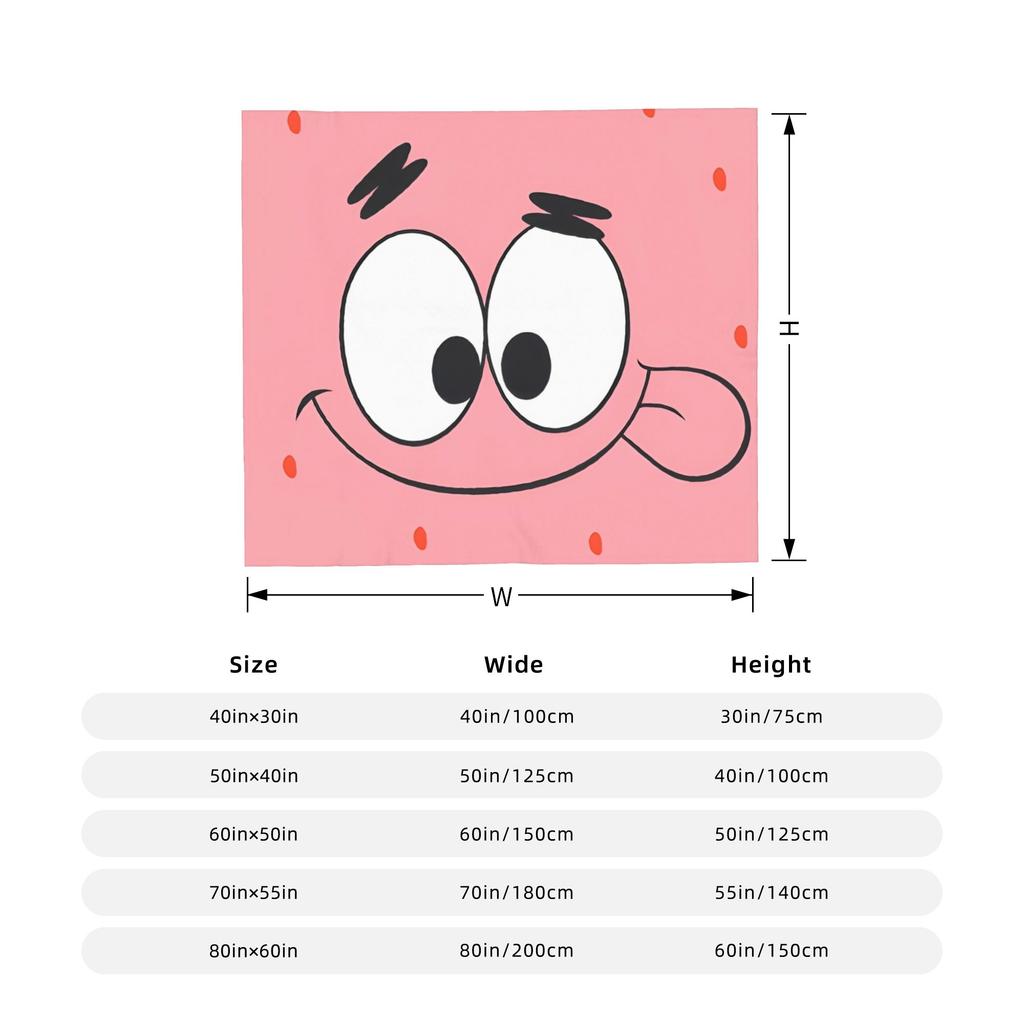 Funny Smile Face SpongeBobing Cartoon Blankets  Fleece Funny Soft Throw Blanket for Home Restaurant Autumn/Winter