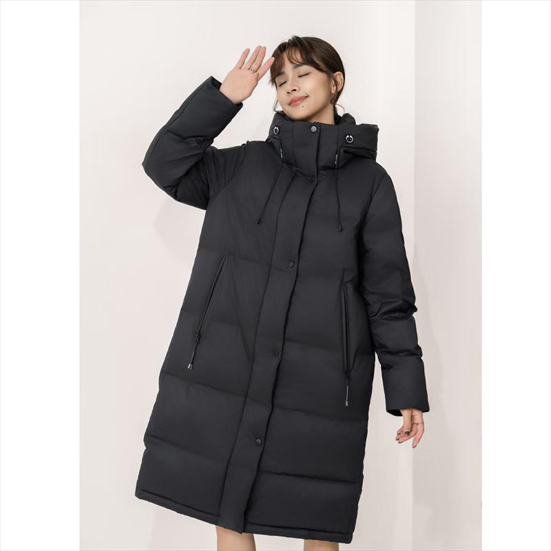 

SNOWFLYING 2024 Winter Hooded Long Down Jacket XL