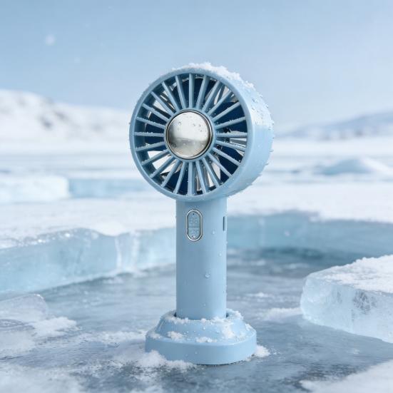 Cooling Handheld Fan USB Rechargeable Portable Mini Fan with Stand 3 Speeds Quiet Lightweight Decorative Desktop Fan for Travel Office Outdoor