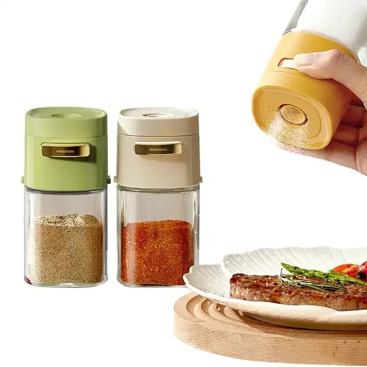 

0.5g Quantitative Push Type Control Bottle Seasoning Jar Tool Pepper Spice Container Glass Limit Salt Shaker YLE631 1