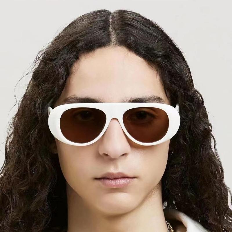 Lunettes de soleil surdimensionnées de marque de luxe vintage designer pour femmes et hommes, verres de soleil populaires punk coupe-vent à grande monture, UV400