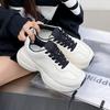 Leather platform dad shoes women's 2025 new spring and autumn autumn and winter women's shoes small white shoes women's casual sports shoes