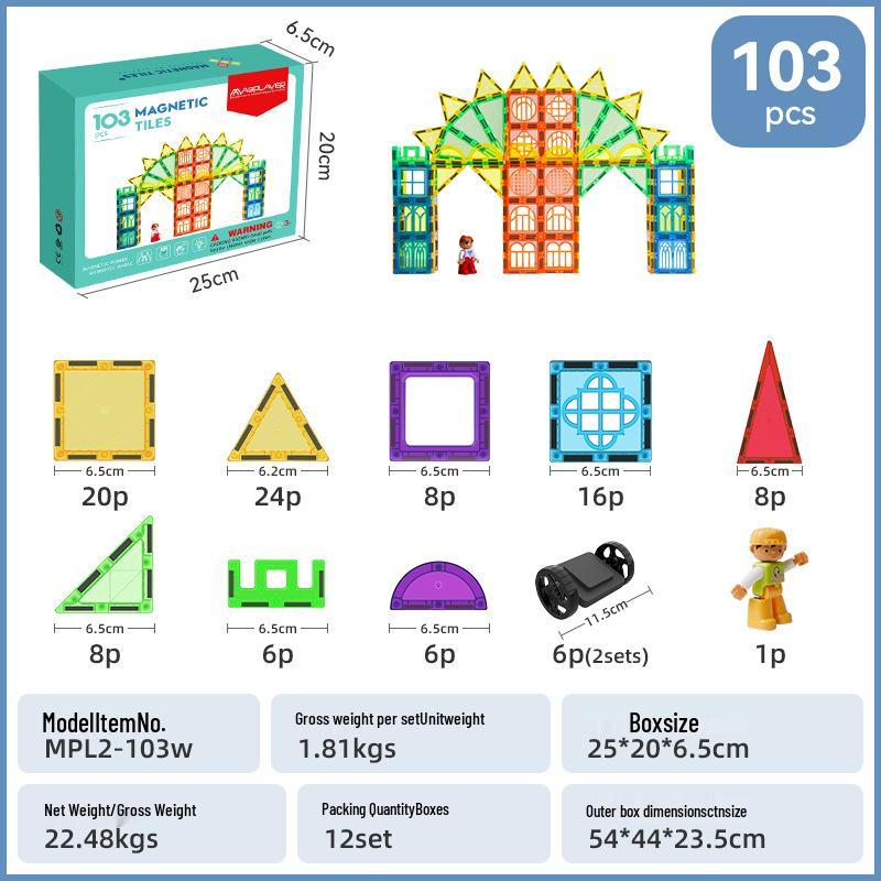 3C Certified Magnetic Transparent Window Puzzle Toy for Kids' Educational Development