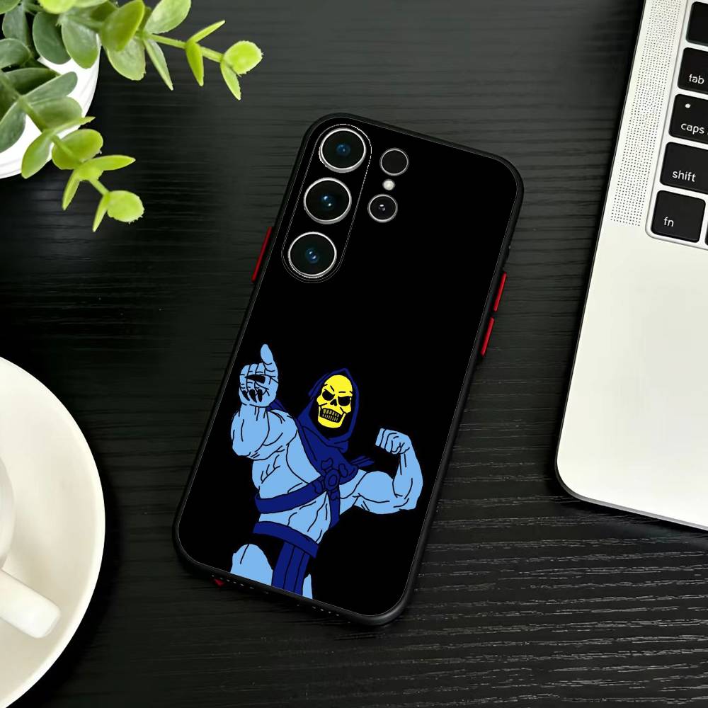 P-MOTU He-Man Phone Case For Samsung S26,S25,S24,S23,S22,S21,S20,Ultra,Plus,FE Black Soft Cover