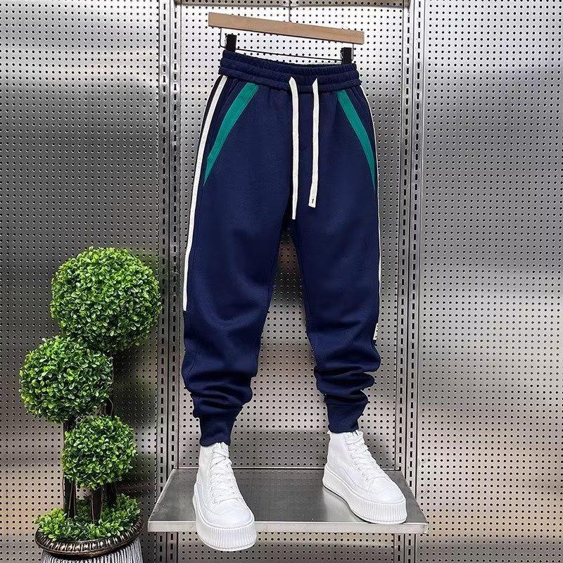 Men's Sweatpants Solid Loose Fit Mens Sweatpant Autumn Fashion Joggers Pants Unisex Elastic Waist Track Pants Male Trousers