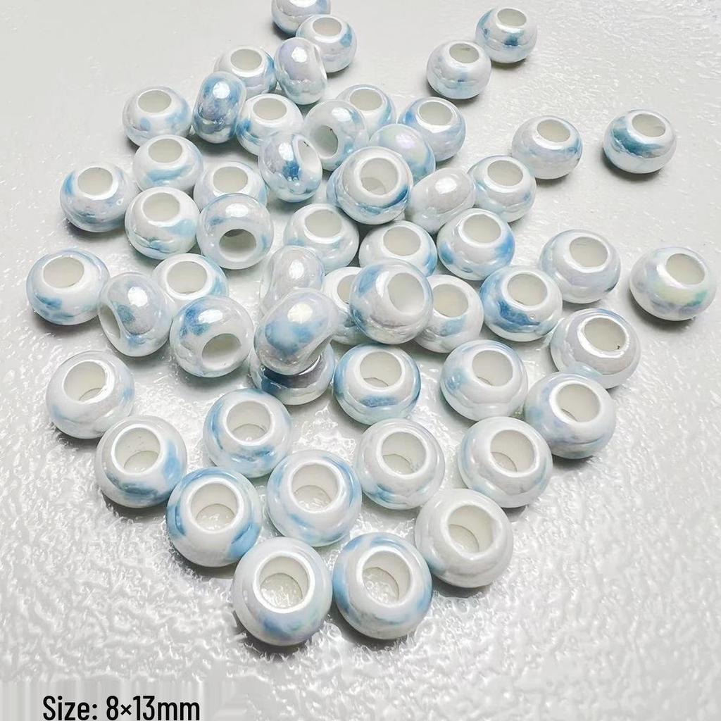 Blue Series Japanese Ceramic Seashell & Heart Beads for DIY Jewelry