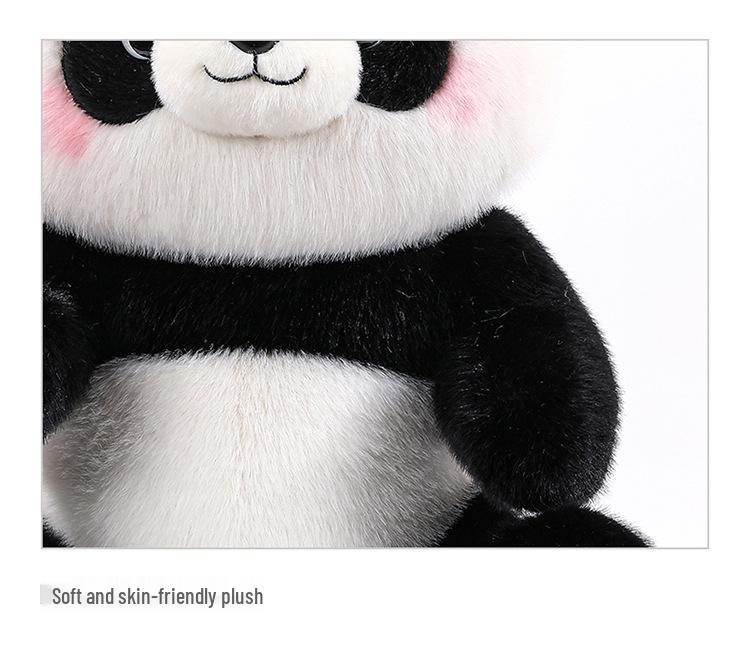 Realistic Sitting Panda Plush Toy - Cute and Perfect for Birthdays