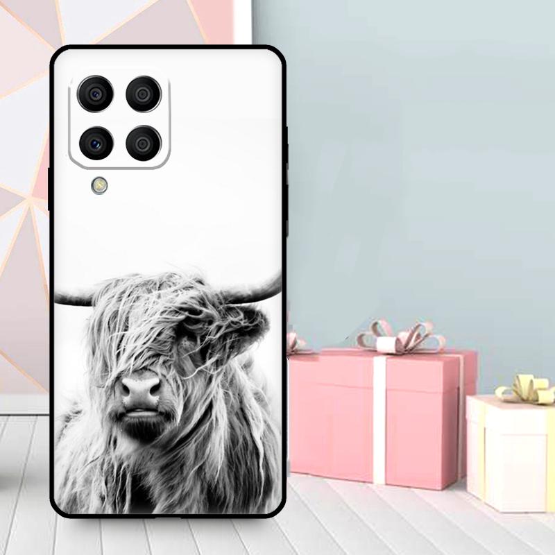 Cute Highland Cow Case For Samsung Galaxy M16 M31 M21 M13 M33 M53 M15 M35 M55 M36 M56 M12 M32 M52 M14 M34 M54