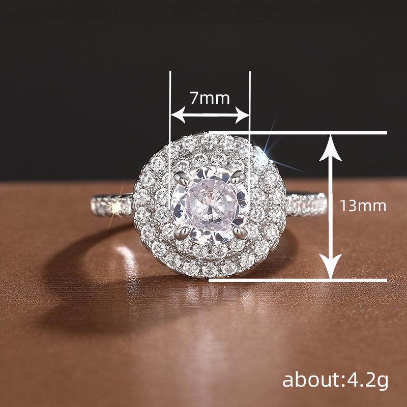 Light Luxury High-End Single Ring Woman, Lady Elegant Temperament Ring, Fashionable And Shiny Design Sense