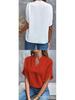 Women's Summer 2026 Solid Color V-neck Loose Shirt Top