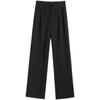 Fashion New Solid Straight Casual Wide Leg Pants Women Elegant Slim Fit High Waist Suit Pants Women Pockets Simple Office Ladies Trousers 25896