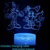 Sonic Series 3d Touch Control Colorful Night Light Ideal For Kids And Adults Gifts