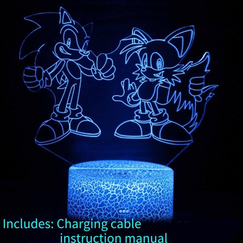Sonic Series 3d Touch Control Colorful Night Light Ideal For Kids And Adults Gifts