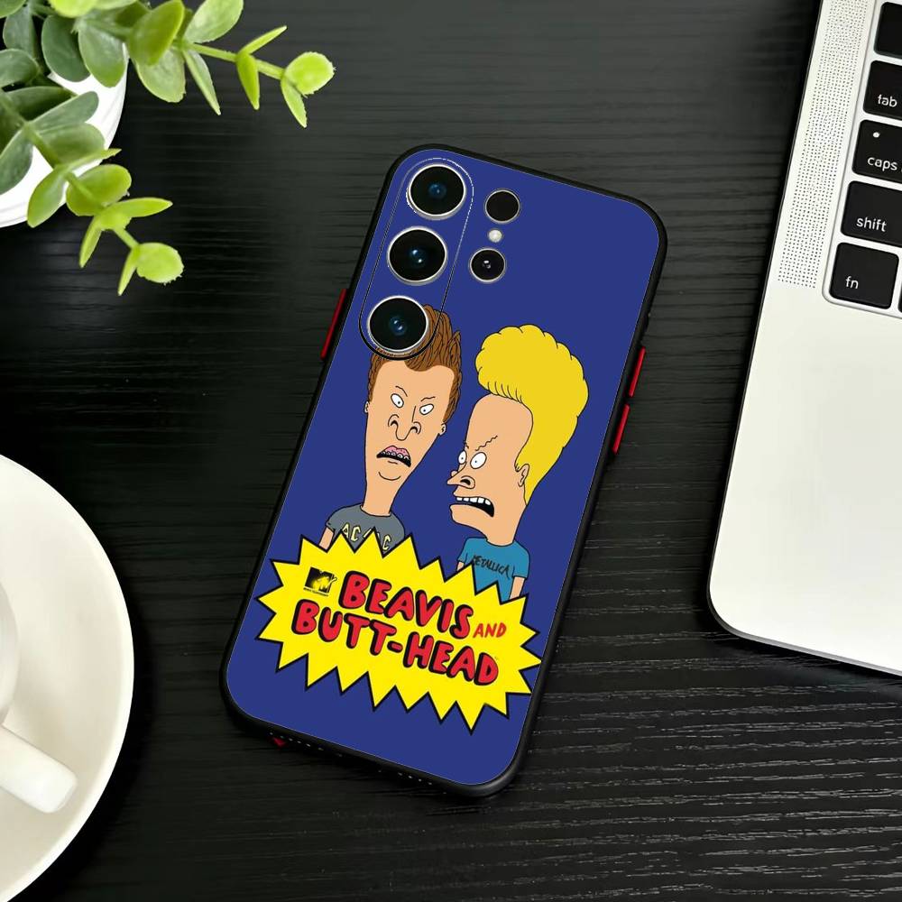 

Cartoon B-Beavis And Butt-Head Phone Case For Samsung S26,S25,S24,S23,S22,S21,S20,Plus,Fe,Lite,Others Black Cover Samsung S24