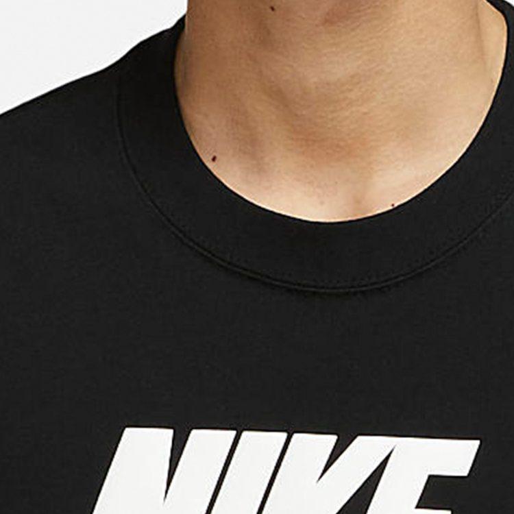 Nike T Shirts Men's Black Crew Neck Moderate Straight Fit DO2032-010