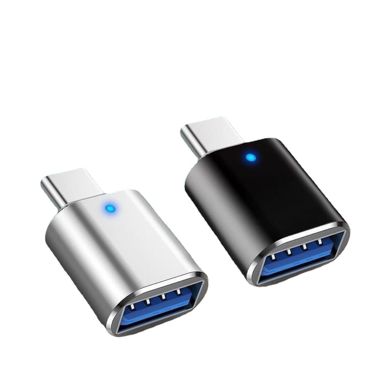 

Двойной OTG Type-C к USB автомобильный адаптер для зарядки USB-устройств и аксессуаров Piano Black