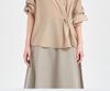 Same commuting collar long sleeved shirt for women in the shopping mall, 2026 summer, loose and casual, slimming and high-end top