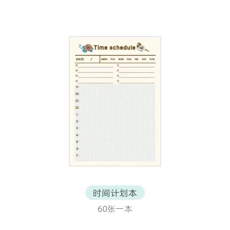 

Gift Whirling Creative Kawai Stationery Blue Bird Flower Story Sticky Note Book Student Planner 4 Choices Lovely Notebook
