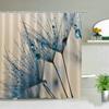 Plant Series Shower Curtains Bathroom Waterproof Polyester Cloth Curtain Set Flowers Print Screens For Bathtub Decor With Hooks