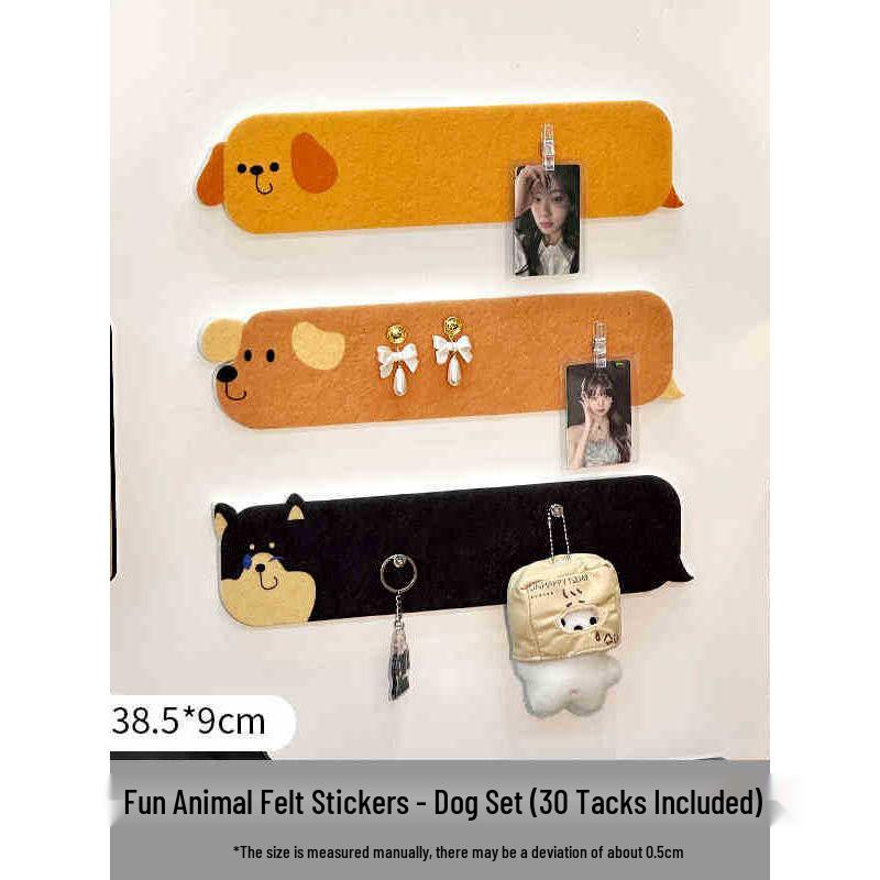 Non-Punch Hanging Jewelry Display Board - Felt Wall Sticker for Keys & Bracelets