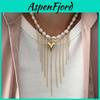 Unique Heart Shape Chain Necklace For Women With Zinc Alloy Material And Fall Trend