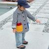 ANKRT Girls' Striped Loose Denim Jacket and Boys' Color-Block Coat