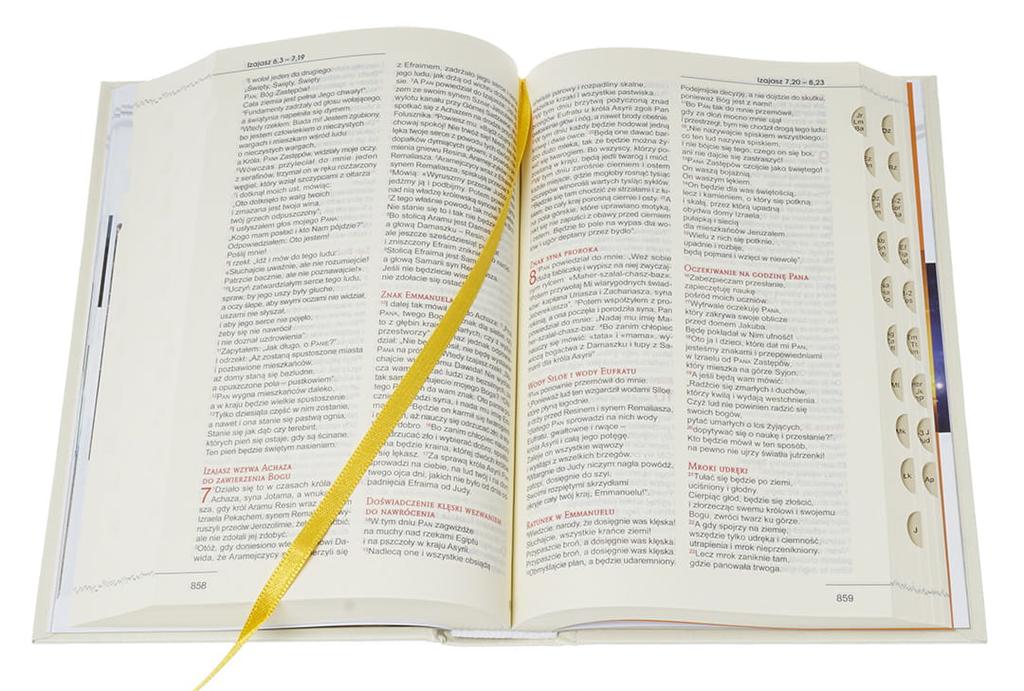Biblia starego i nowego testamentu, kremowa z paginatorem