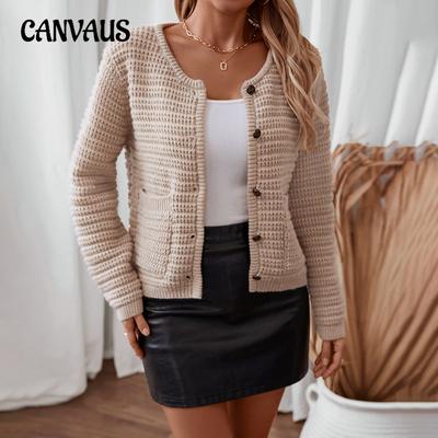 Herfst en Winter Dames Grote Maten Gebreide Trui Ronde Hals Pendelaar Lange Mouwen Vest Trui