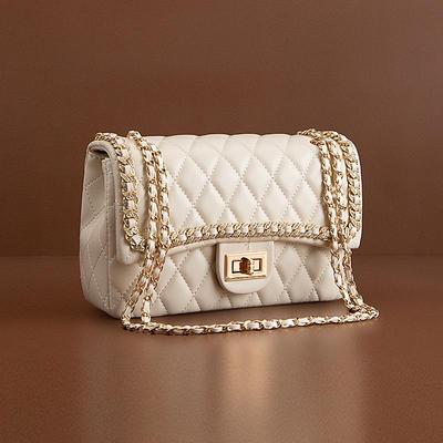 Borsa Profumata Piccola Borsa da Donna Chao Lingge Borsa a Catena Texture Borsa a Spalla Singola Sottobraccio Crossbody
