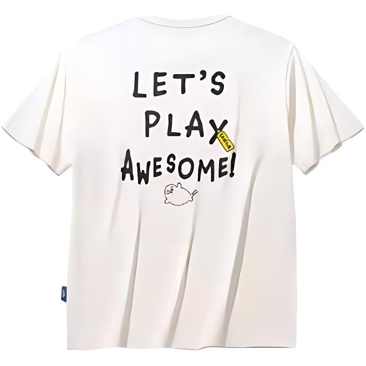 Anta X Seal Look Collaboration Lifestyle Series Sports Casual Simple Loose Round Neck Pullover Letter Short Sleeve T-Shirt Unisex T-Shirts 972528102-4