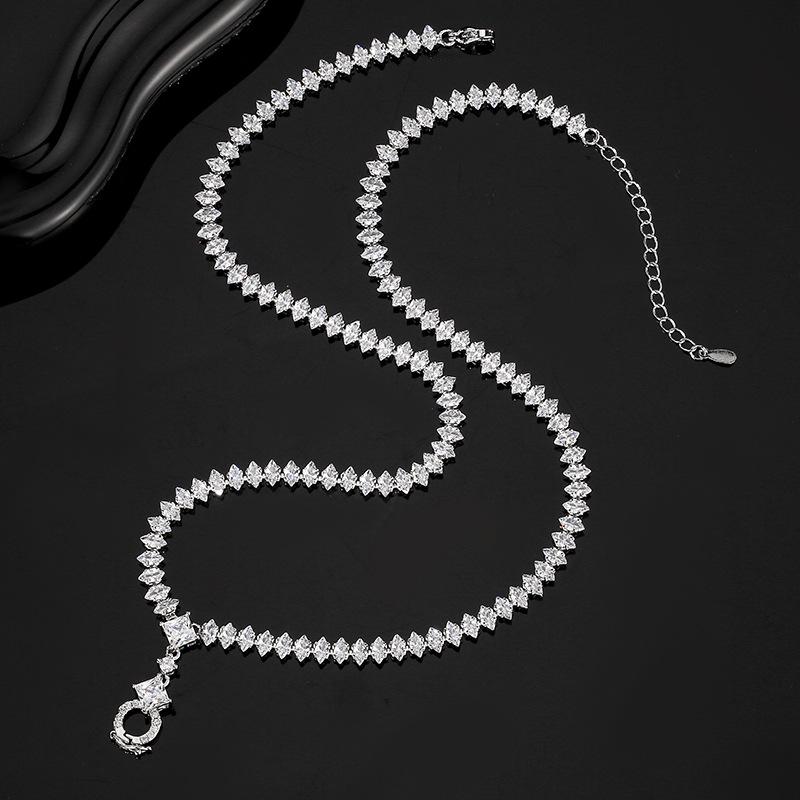 

Ювелирные изделия Медное основание Позолоченное Ожерелье Лошадиный глаз Универсальная цепочка Головка-пуговица Съемная 45 + 5 см