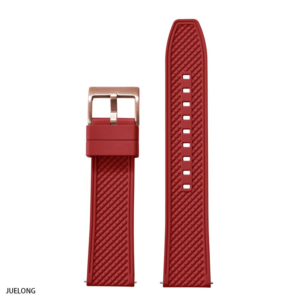 New Design HAISCH FKM Rubber Watch Strap 18mm 20mm 22mm 24mm Bullet Shape Quick Release Watch Bands Diving Waterproof Wristbands