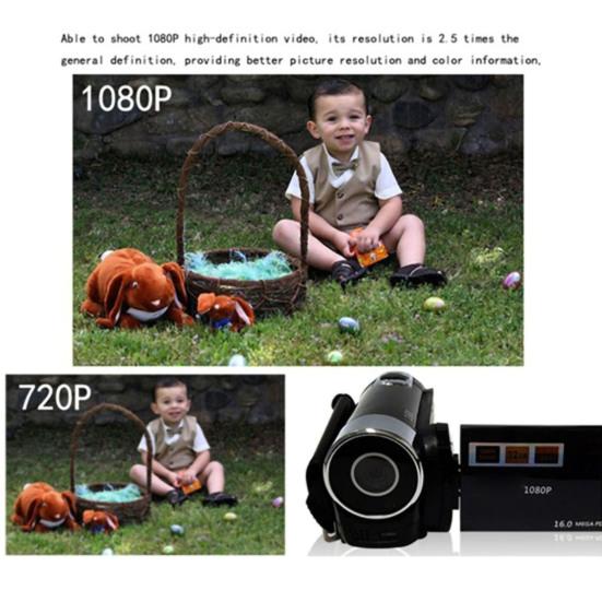2.7inch Portable Digital Full High Clarity 1080P 1600W DV Video Camera Zoom Camcorder
