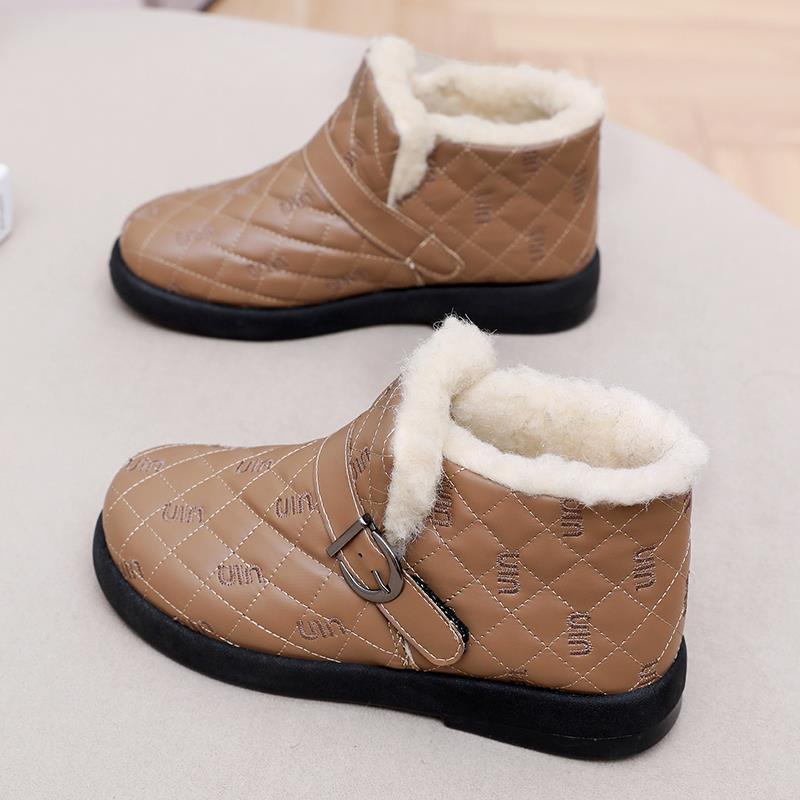 Cotton Shoes Women's New Non-slip Mother Shoes Snow Boots Waterproof Seed Doudou Shoes Thick-soled Velvet Winter Warm Old Beijing