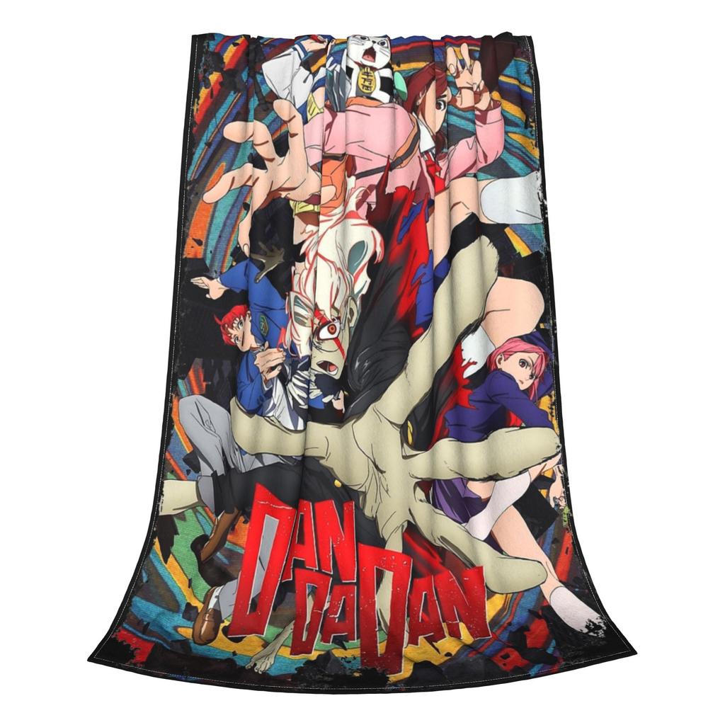 Aesthetic Dandadan Manga Blanket Multiple Sizes Soft Fuzzy Plush Okarun Throw Blankets for Couch Sofa and Bed