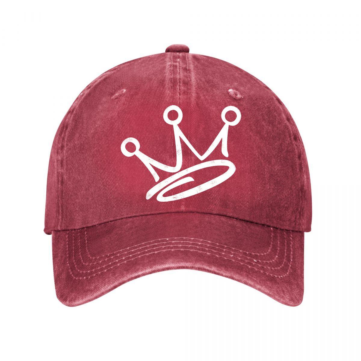Black Crown Logo Snapback Cap Washed Baseball Cap Adjustable