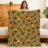 Cute Cartoon Prints Flannel Blanket Throw Blanket