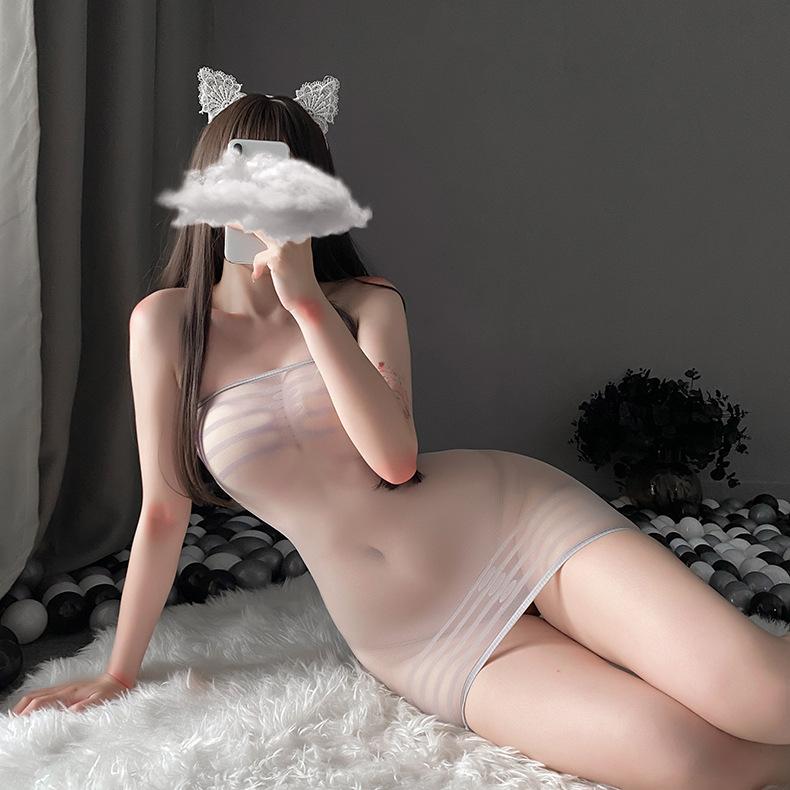 Women Sexy Lingerie Dress Babydoll See through Fishnet Dress Porno Erotic Costume Sleepwear Nightgown Sex Underwear