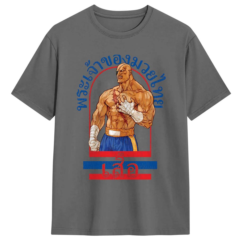 Sagat God Of Muay Thai Gym T Shirt Unisex Y2k Basic T Shirts Beach ONeck Popular Tee Shirt Custom Diy Oversized Tops