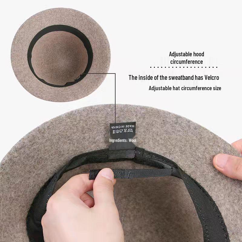Miyu Sifei Women's Winter Wool Fluffy Checkered Foldable Fisherman Hat