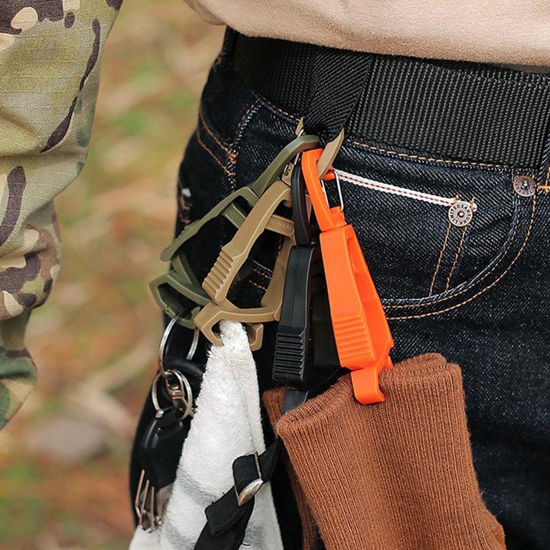 1Pcs Outdoor Glove Clip Hanger Multi-purpose Anti-drop Hook Plastic Clip Holder Protective Work Gloves Safety Clamp Camping Tool