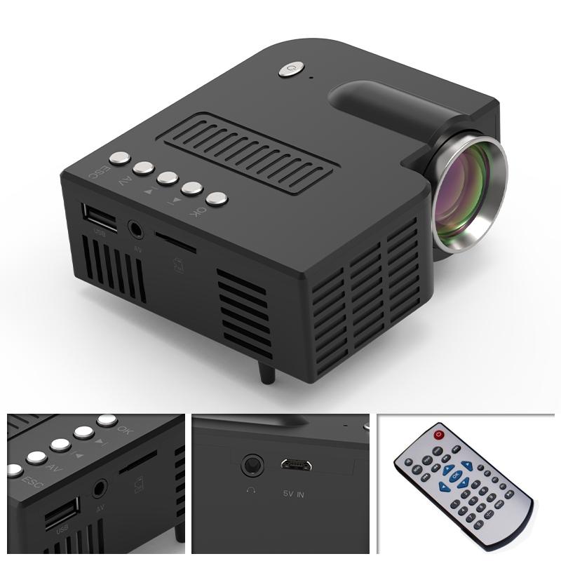 UNIC 28C LED Mini Projector With Remote Portable HD 1080p Full Projector Home Theater Entertainment Projectors USB/SD/AV Input