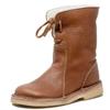 Medium Boots Winter New Comfortable Flat Bottom Cotton Round Head Casual Martin Boots Women