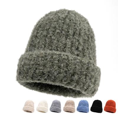 Wool Hat Men's Autumn Winter Big Head Ear Protection Hat Women's Knitted Hat