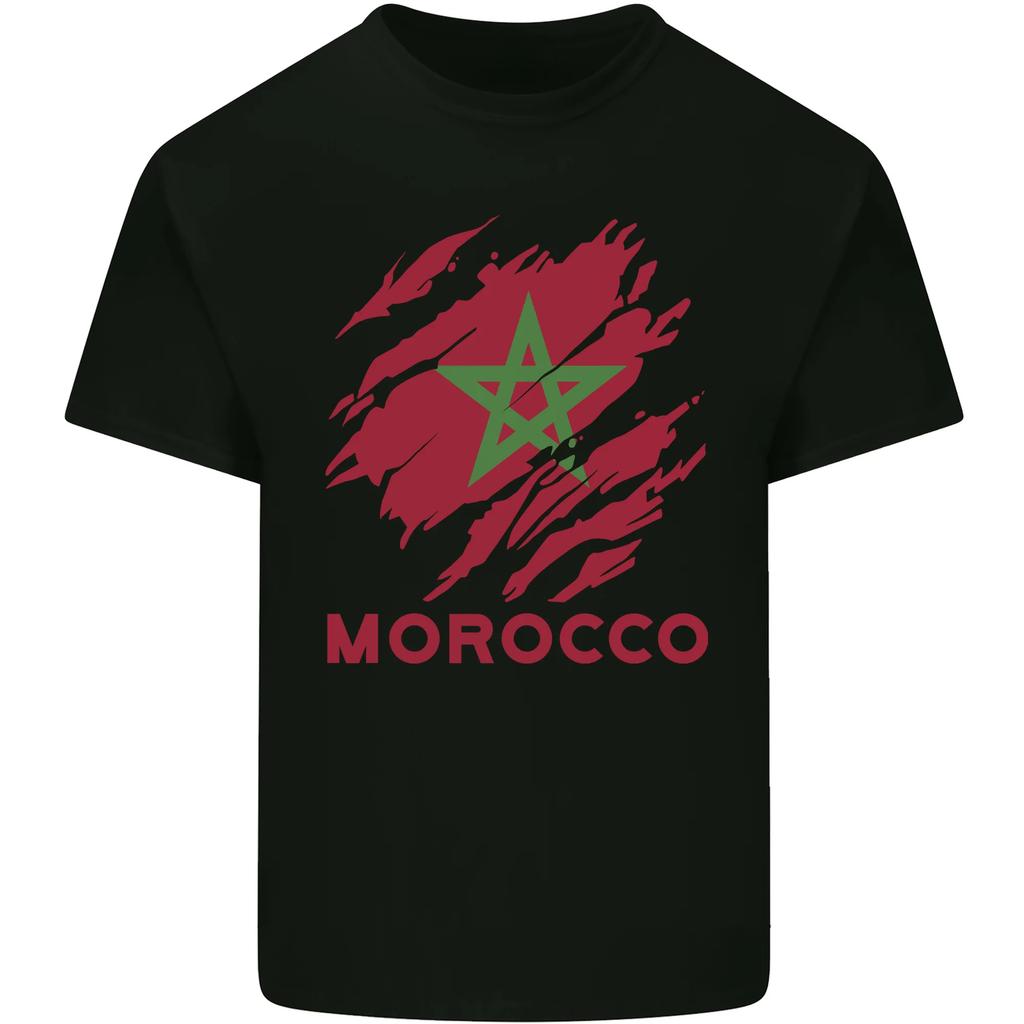 Morocco Inspired Tshirt Morocco African Nations Cup Mens Womens Tshirts 100 Cotton Short Sleeve Unisex Fashion Casual Top
