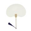 Chinese Rice Paper Fan White Round Fan with Tassels DIYs Blank Fan Decors