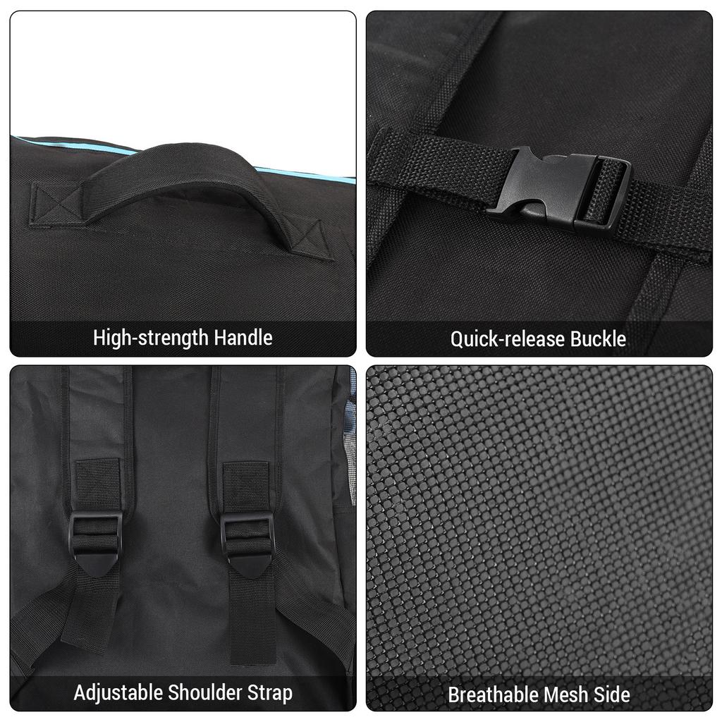 Oppblåsbar Paddleboard Ryggsekk 125L Stor Kapasitet Oxford Stoff SUP Surfebrett Bag