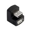 U Shaped Bend USB2.0 Extension Adapter Durability ABS Construction USB2.0 Angled Connectors Highly speed Data Transfer